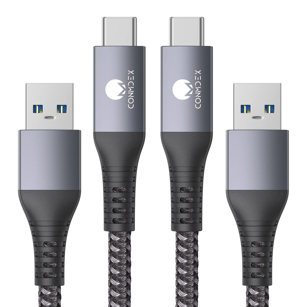 CONMDEX 2Pack USB C Fast Charging Cable - 10Gbps Data Transfer, QC3.0 3.1A Fast Charger - USB3.1 Gen2 for Samsung Note20, Galaxy S24/S23/S22/S21, Z Flip5, Pixel 9-1M-Orange