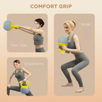 SPORTNOW 4/6/8/10/12kg Soft Kettlebell with Non Slip Handle Grey