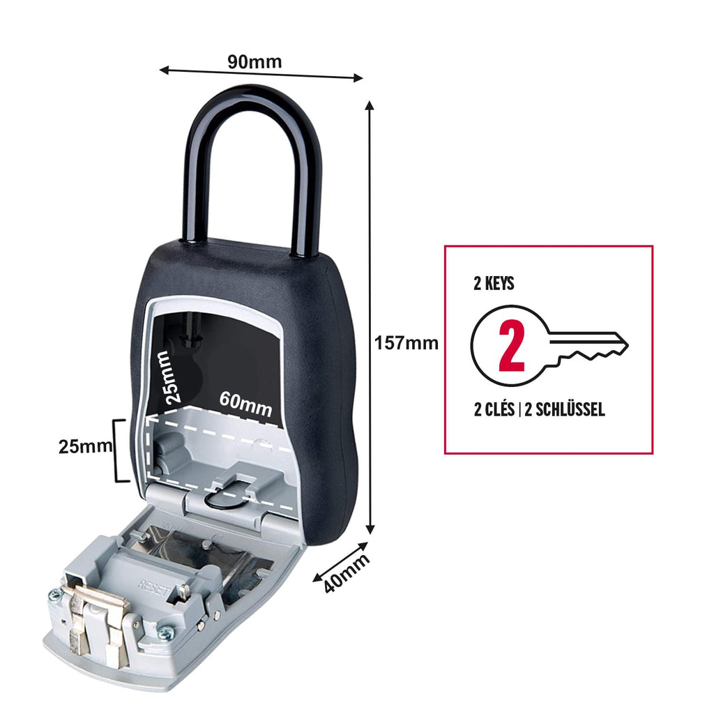 Master Lock Key Safe Wall Mounted, Medium, Outdoor