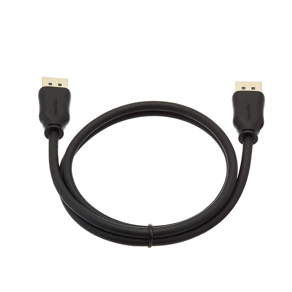 Amazon Basics DisplayPort 1.4 Cable, 32.4 Gbps, 8K@60Hz, 1.8 m, Black