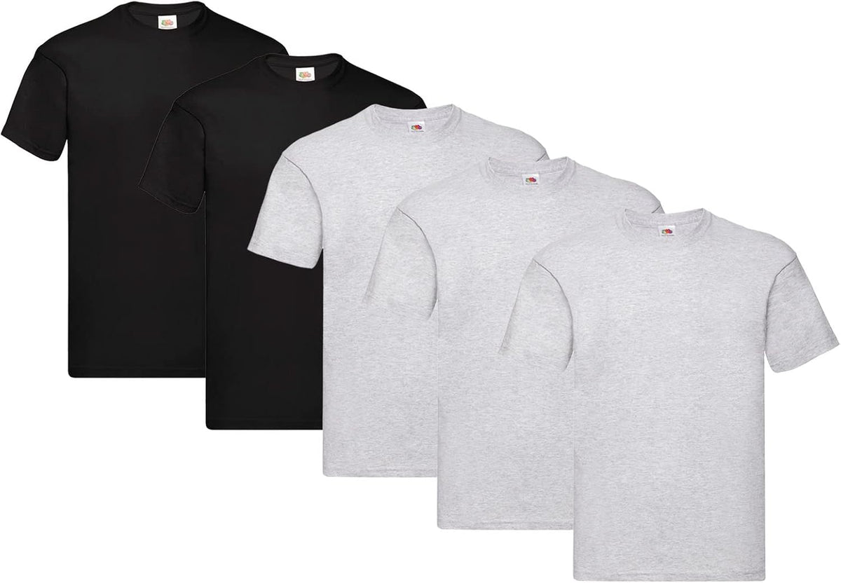 Fruit of the Loom Men's T-Shirt Iconic Tee, Lightweight Ringspun Tee, 5 Pack