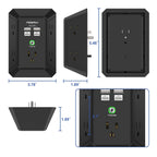 Multi Plug Wall Outlet Night Light, POWRUI 6 Outlet Extender & 3 USB Ports