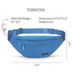 MAXTOP Large Bumbag Waist Fanny Pack Running Belt for Men Women Unisex Bum Bag with Headphone Jack and 4-Zipper Pockets Adjustable Belt for Travel Running Jogging Workout Hiking Gifts All Black