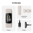 Fitbit Google Charge 6 Activity Tracker with 3 Months Google Health Membership Included, 7 Days Battery Life and Google Wallet and Maps, Obsidian/Black Aluminum