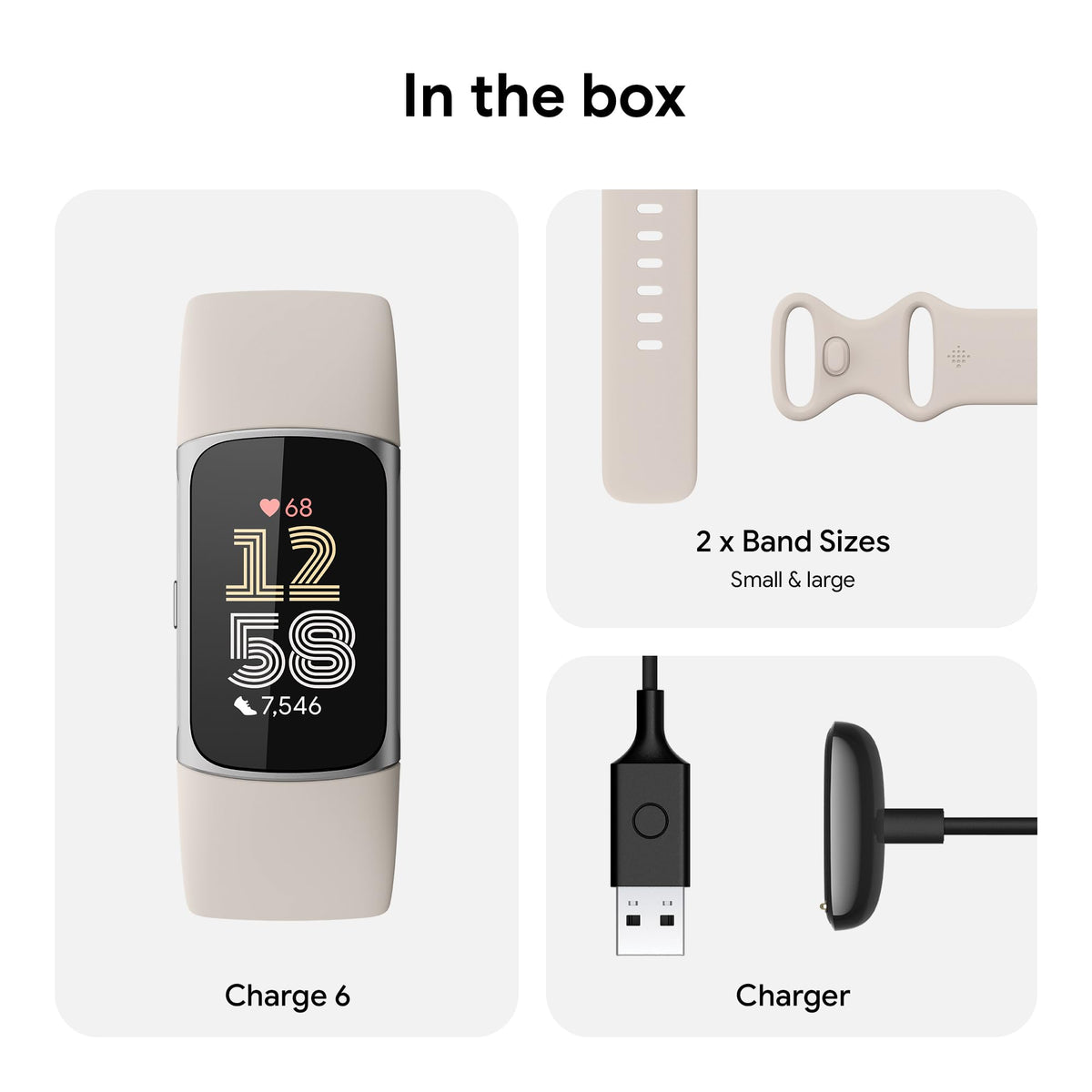 Fitbit Google Charge 6 Activity Tracker with 3 Months Google Health Membership Included, 7 Days Battery Life and Google Wallet and Maps, Obsidian/Black Aluminum