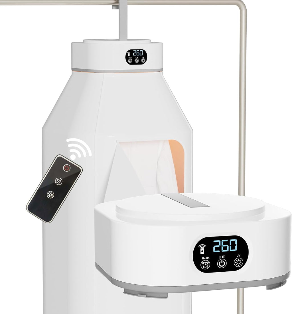 Portable Clothes Dryer, Compact & Foldable Electric Drying Machine for Home, Travel & RV, with Remote Control and Carry Bag