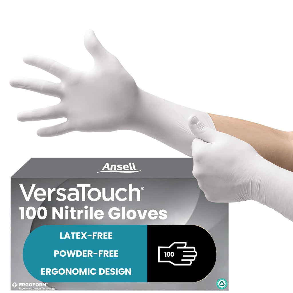 Ansell Microflex 93-732 Disposable Gloves, Black, Size XL, 100 Pcs