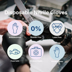 ABENA Pink Disposable Nitrile Gloves, Medium, Pack of 100