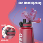 Sahara Sailor Water Bottle 1L, Leakproof Tritan Bottle with Time Marker