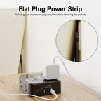 10Ft Extension Cord with Multiple Outlets, 8 Outlets and 4 USB Ports