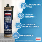 UniBond Kitchen & Bathroom Mould-Resistant White Sealant, 1 x 280 ml