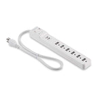 Amazon Basics Surge Protector Power Strip, 6-Outlet, 790 Joules, 6ft Extension Cord, Safety Shutters, White