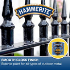 ICI Hammerite 5092824 Direct to Rust Metal Paint - Smooth Red Finish 750ML