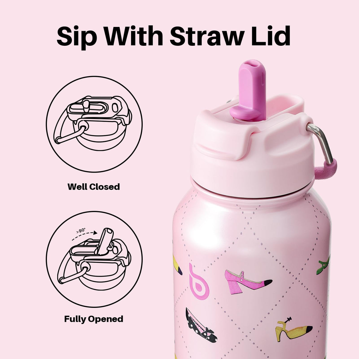 BOTTLE BOTTLE Stainless Steel Bottle with Straw and Pill Box