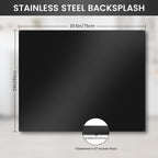 12"x29.5" Stainless Steel Backsplash - Ultra Flat & Easy to Clean, Protect Wall from Splash & Stain - Kitchen Stove Backsplash Panel for Oven & Range Hood with Pre-Drilled Holes