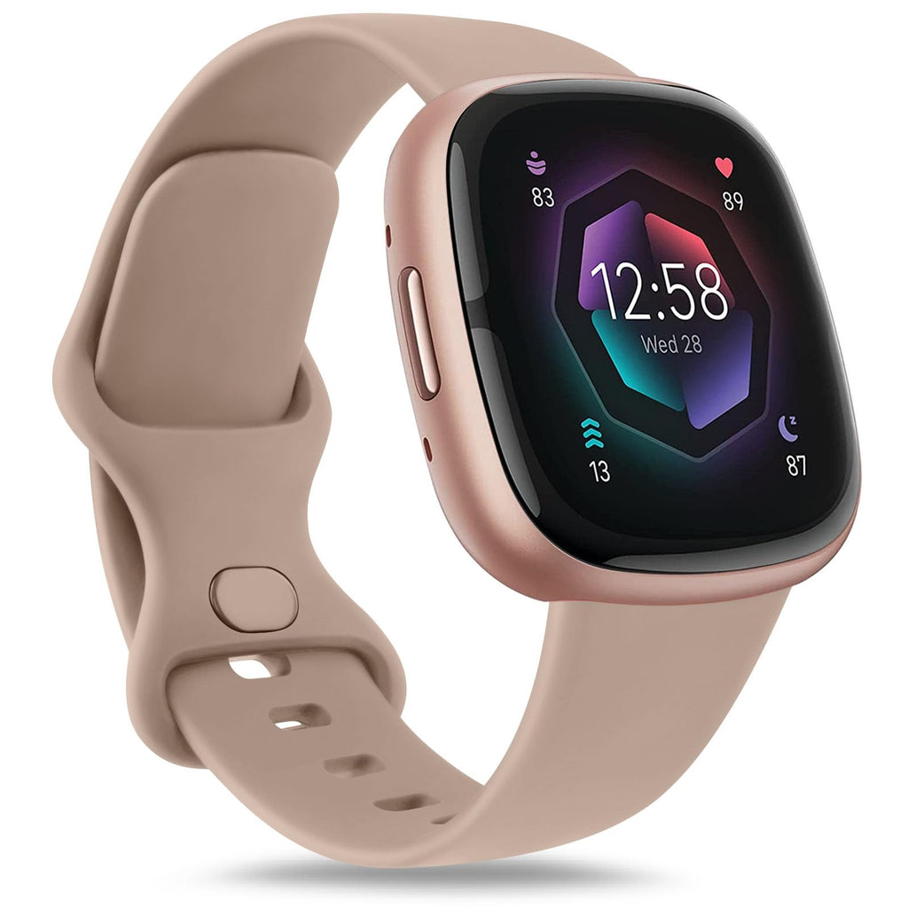 AK Straps for Fitbit Sense 2/Fitbit Sense/Fitbit Versa 4/Fitbit Versa 3 Straps for Women Men,Silicone Sport Classic Soft Replacement Straps Compatible with Fitbit Versa 3/Versa 4/Sense/Sense 2