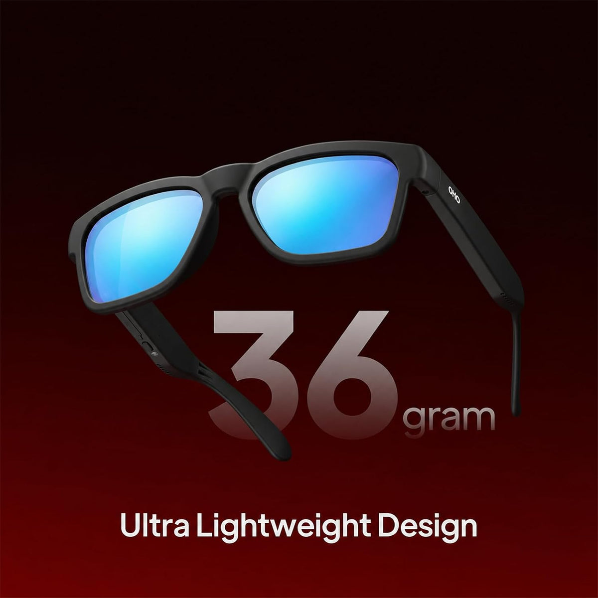OhO Open Ear Smart Glasses, UV400 Z87.1 Lightweight Bluetooth Sunglasses