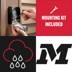 Master Lock Key Safe Wall Mounted, Medium, Outdoor