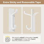 pickpiff Self Adhesive Hook, 6KG Extra Sticky and Strong, Black 4 Pack