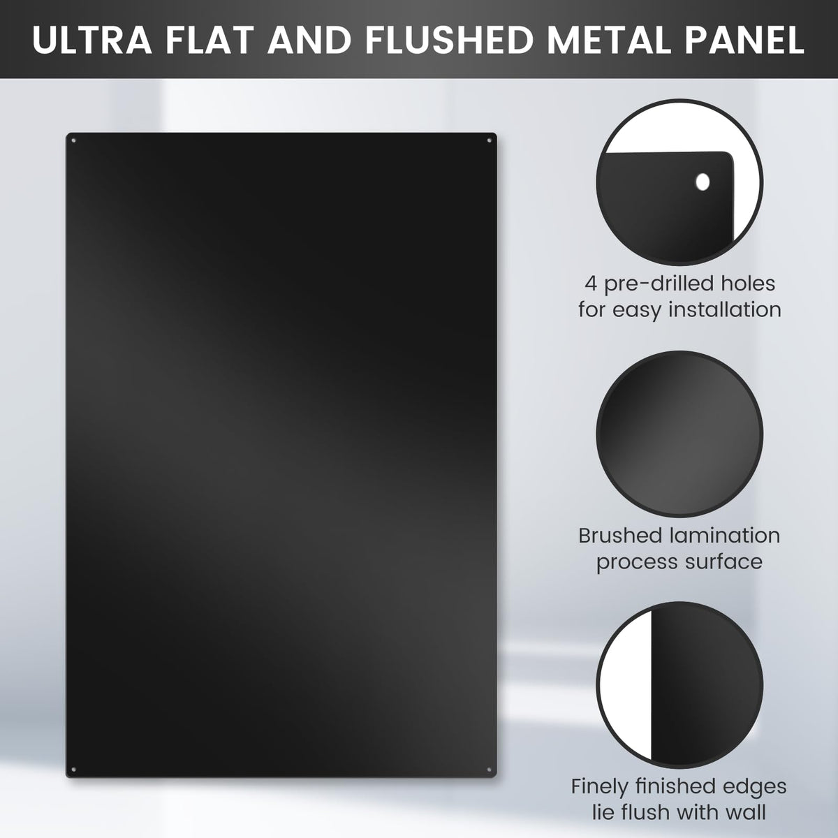 12"x29.5" Stainless Steel Backsplash - Ultra Flat & Easy to Clean, Protect Wall from Splash & Stain - Kitchen Stove Backsplash Panel for Oven & Range Hood with Pre-Drilled Holes