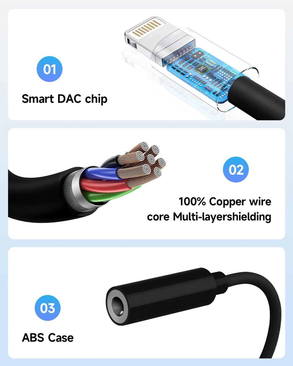 Apple MFi Certified 1 Pack Lightning to 3.5 mm Headphone Jack Adapter for iPhone, iPhone Aux Adapter Converter Dongle Audio Cable Compatible with iPhone 14 13 12 11 X XS 8 7 Black