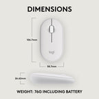 Logitech M350s Pebble 2 Bluetooth Wireless Mouse - Black