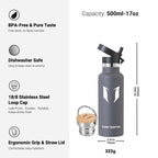 Sparrow Insulated Water Bottle W/Straw -Metal Water Bottles-500ml&750ml&1L