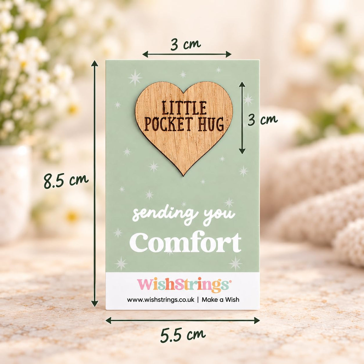 WishStrings Pocket Hug, Little Hug Gifts, Thinking of You Card