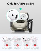 ESR for AirPods 5/4 Case, Compatible with MagSafe, Drop-Proof Lock, Black
