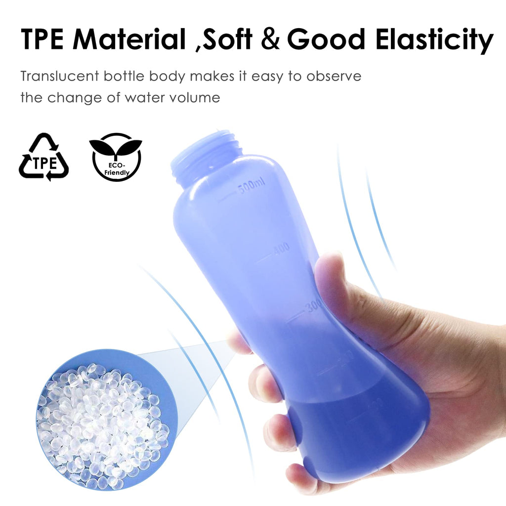 Portable Bidet 2 Pack, RUFCRIL 500ml Peri Bottle Postpartum, Boilable TPE
