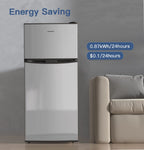 BANGSON 7.7 Cu.Ft Refrigerator with Top Freezer Apartment Size Black