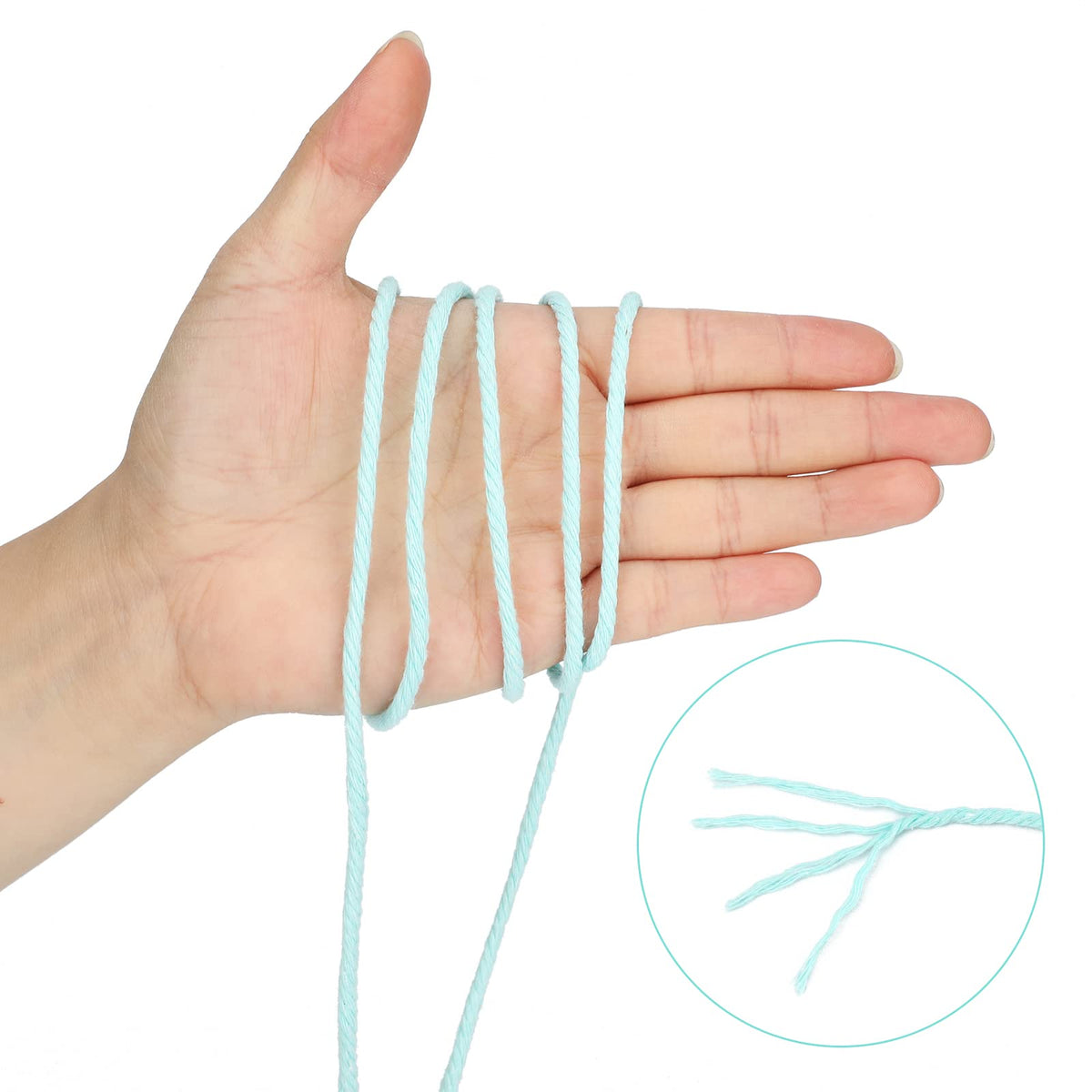 jijAcraft 50M White Cotton String: 2MM Cooking String for DIY Crafts
