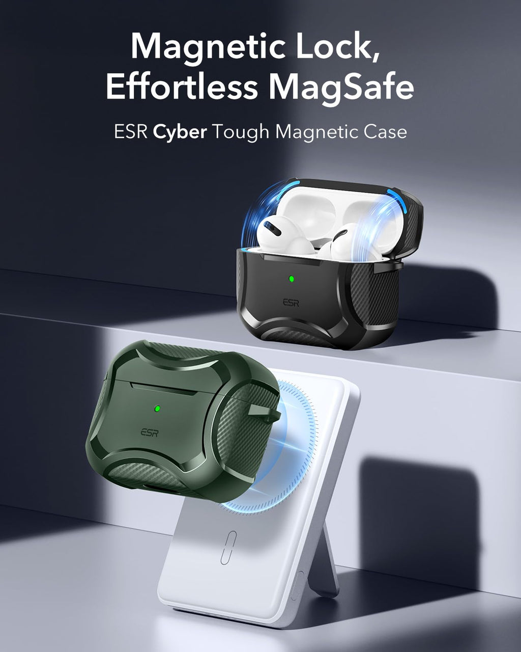 ESR for AirPods Pro 2 Case, Compatible with MagSafe, Navy Blue