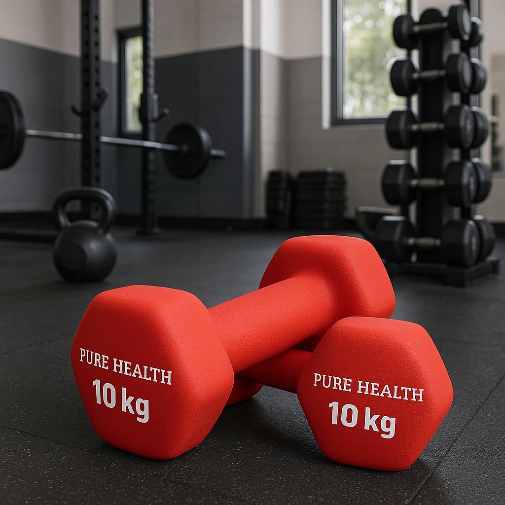 Neoprene Dumbbell Hand Weights Pair Home Exercise for Women Men Arm Pilates Dumbbells in 1kg 1.5kg 2kg 3kg 4kg 5kg 8kg 10kg Set