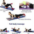 Senken Foam Roller for Pilates & Deep Tissue – EVA 3D Textured Muscle Massage Roller, Trigger Point Pain Relief, Firm Exercise Roller for Back & Legs (30x10cm)