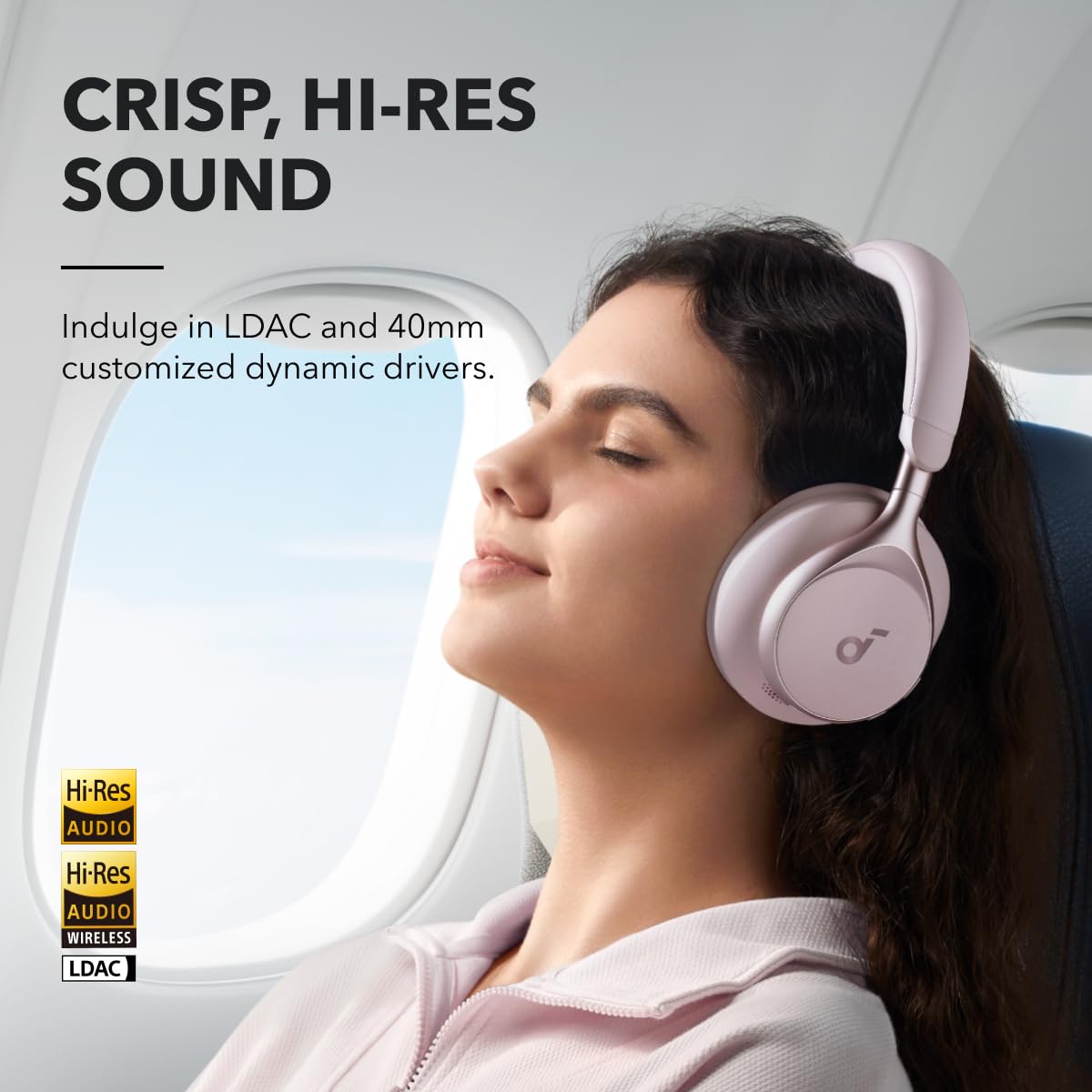 Soundcore Anker Space 2 Bluetooth 6.1 Over-Ear Headphones, Travel-Ready