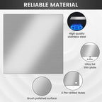 12"x29.5" Stainless Steel Backsplash - Ultra Flat & Easy to Clean, Protect Wall from Splash & Stain - Kitchen Stove Backsplash Panel for Oven & Range Hood with Pre-Drilled Holes
