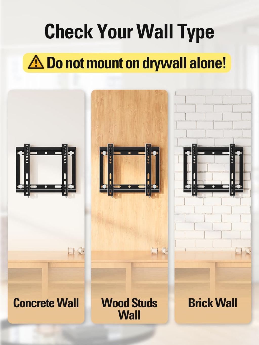 Mounting Dream Fixed TV Wall Mount Bracket for Most 17-42'' Flat Screen TV
