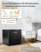 3.2 Cu Ft Mini Fridge with Freezer, Single Door Upright Freezer