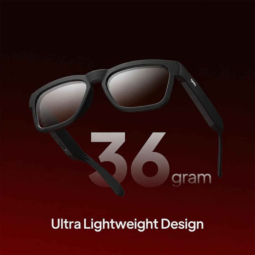 OhO Open Ear Smart Glasses, UV400 Z87.1 Lightweight Audio Bluetooth Glasses