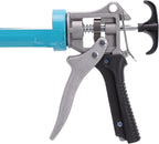 Amazon Basics Heavy Duty Sealant Caulking Gun - 310 ml (0.3 Litres) - 12:1 Thrust Ratio, Aluminium handle with plastic support grip, Blue/Grey