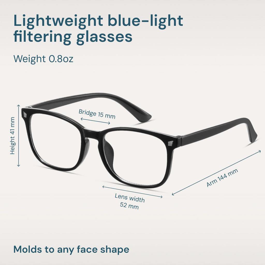 Gaoye Blue Light Blocking Glasses -Fashion Square Eyeglasses, Anti UV Ray Computer Gaming Glasses Blue Blockers for Women/Men