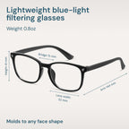 Gaoye Blue Light Blocking Glasses -Fashion Square Eyeglasses, Anti UV Ray Computer Gaming Glasses Blue Blockers for Women/Men