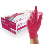 UNIGLOVES Black Pearl Nitrile Examination Gloves - Multipurpose, Powder Free and Latex Free Disposable Gloves - Box of 100 Gloves, Black, Large (GP0034)