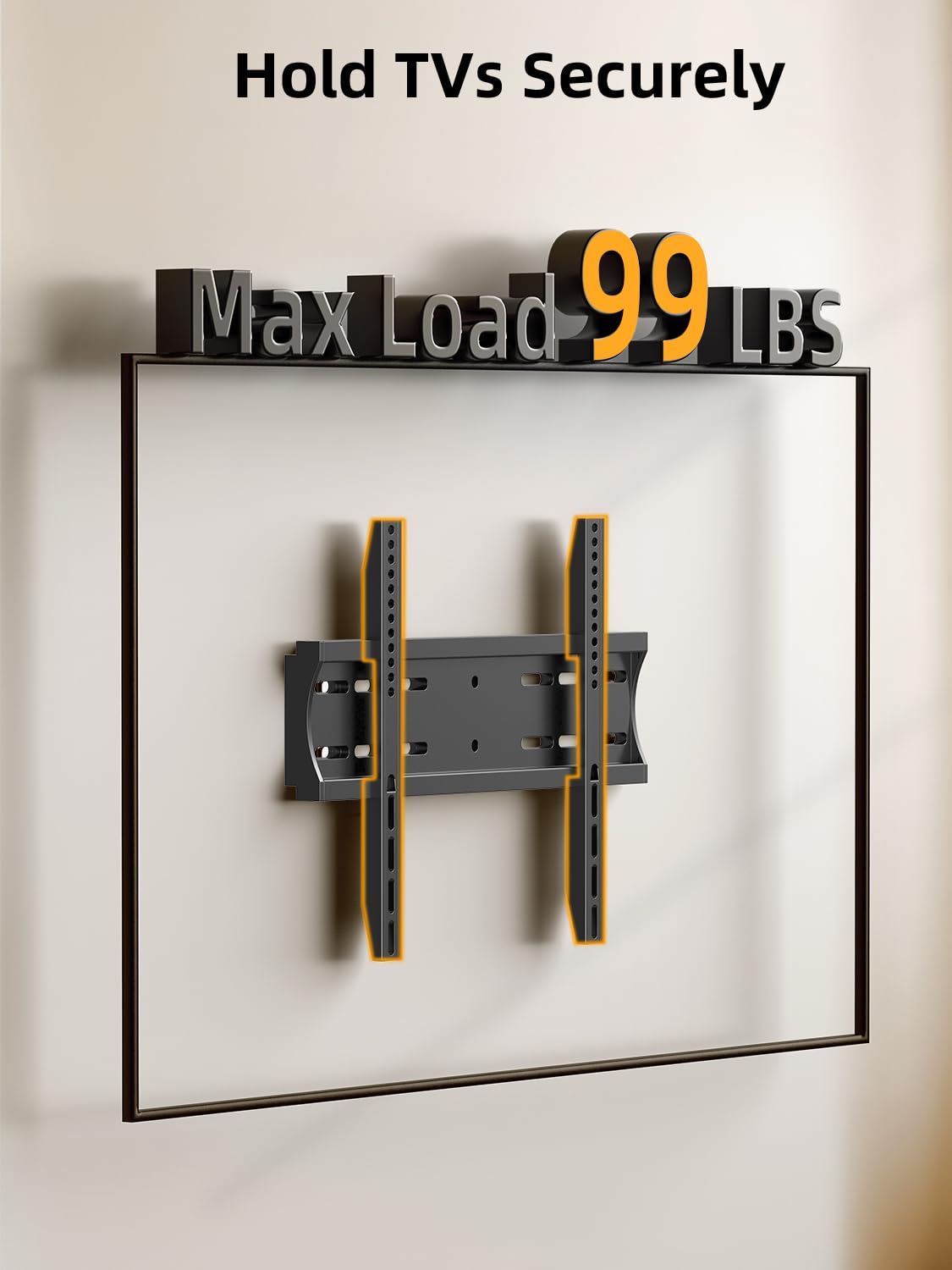 IWORBOARD 24 32 40 42 inch Fixed TV Monitor Wall Mount for 14-42 inch LED LCD Screen,Low Profile Small RV TV Mount, Easy Slim Flat Wall Bracket, Max VESA 200x200mm, 66lbs, Single Stud