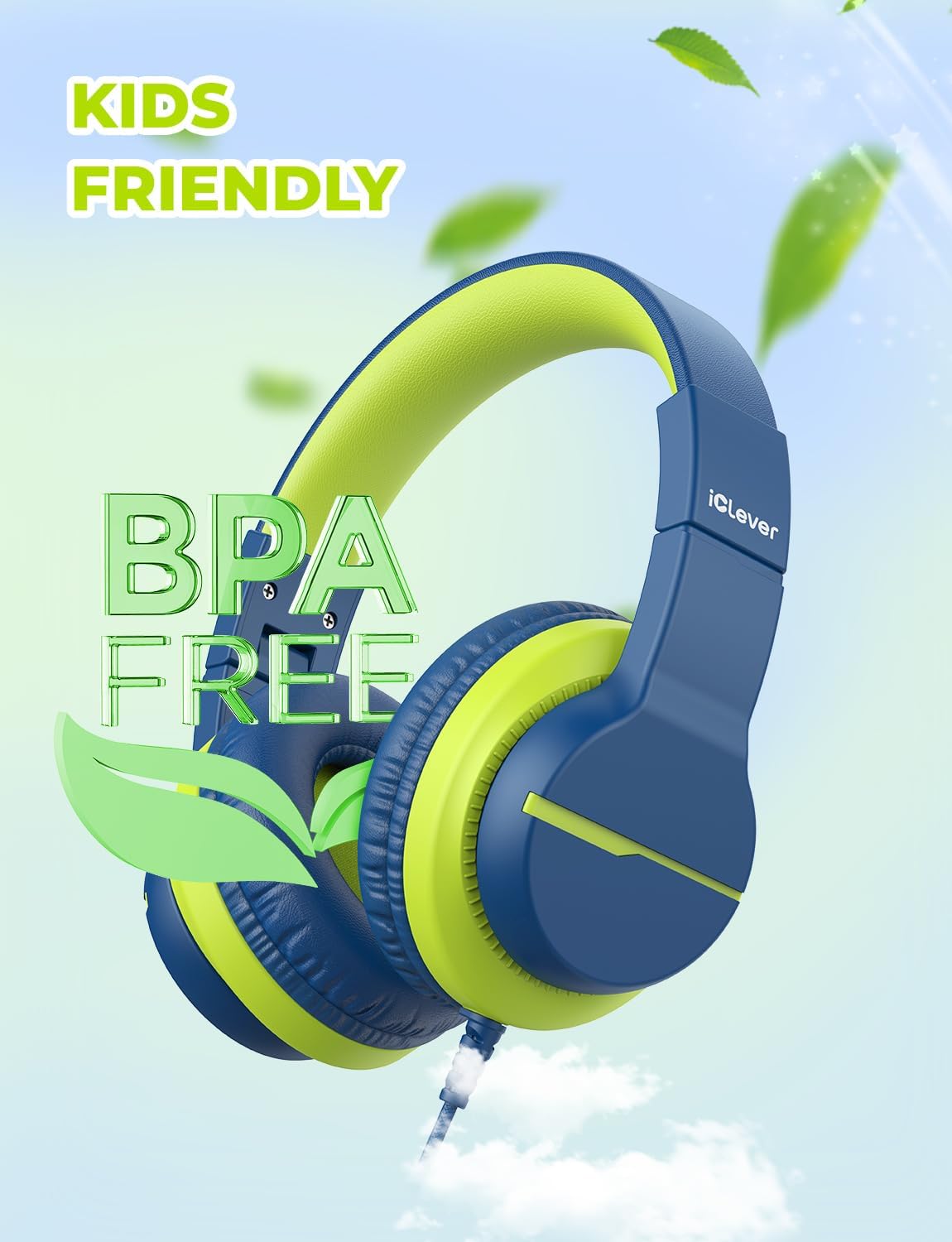 iClever HS19 Kids Headphones with Cord, Toddler Headphones for Boys Girls
