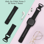 AK Straps for Fitbit Sense 2/Fitbit Sense/Fitbit Versa 4/Fitbit Versa 3 Straps for Women Men,Silicone Sport Classic Soft Replacement Straps Compatible with Fitbit Versa 3/Versa 4/Sense/Sense 2