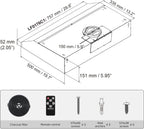 AMZCHEF 30" Under Cabinet Range Hood, 750CFM Stainless Steel Vent Hood