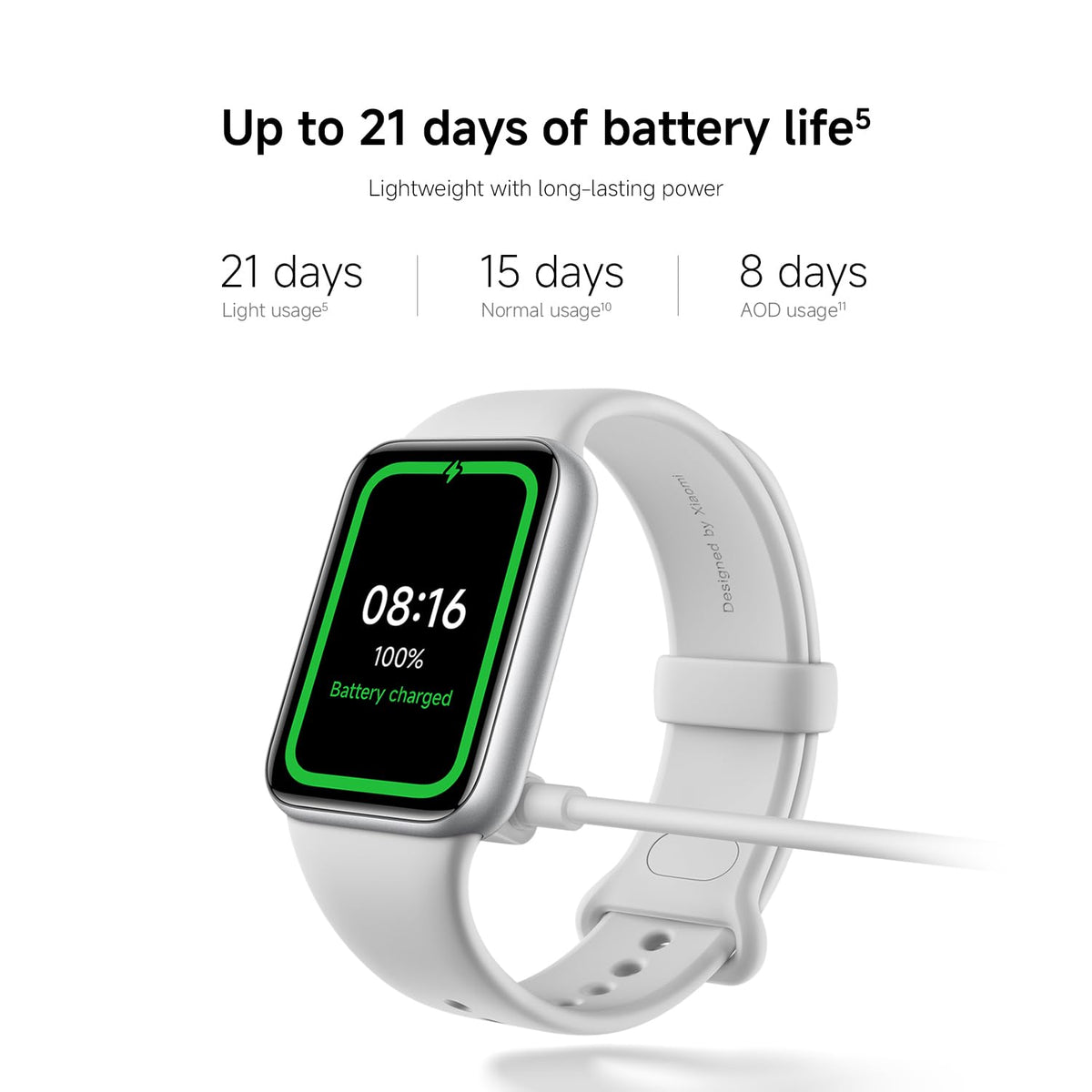 XIAOMI Smart Band 10, Fitness Tracker for Men Women, 21-day battery, White