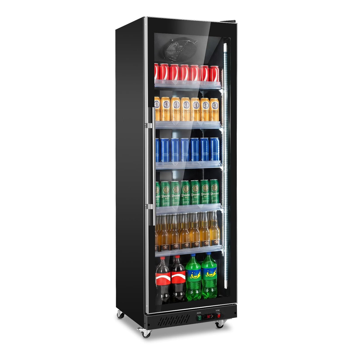 Commercial Cake Display Refrigerator, 78L Countertop Glass Cooler with LED Light, 32-53.6°F Digital Thermostat, Frost-Free Pastry Showcase for 11" Cake, Tempered Glass & Rear Door for Bakery/Cafe/Home